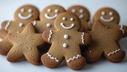Festive Christmas Cookies with Icing and Sprinkles on Rustic Wooden Table
