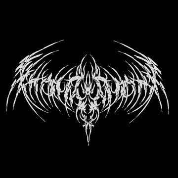 Gothic Y2K style brutal tribal tattoo sticker, poster, and t-shirt vector