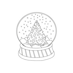 Christmas coloring page for adults and children. Symbols of Christmas and New Year.