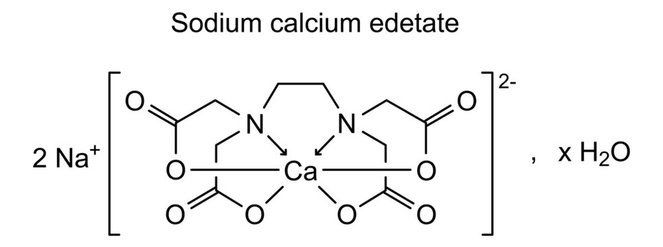Sodium calcium edetate, chemical structure of sodium calcium edetate, drug substance