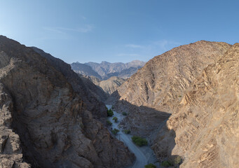 Wadi Bani Awf valley in Oman
