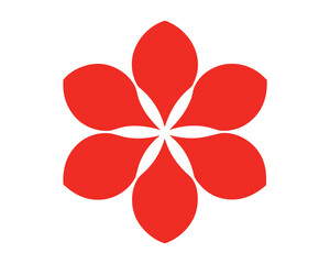 Vibrant Red Flower Design Isolated on Transparent Background