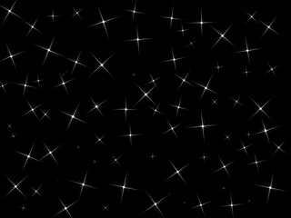 stars twinkle effect background black texture dark night sky pattern with glitter concept of design...