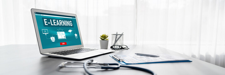 E-learning website with brisk sofware for student to study online on the internet network