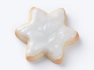 Snowflake cookie with white icing