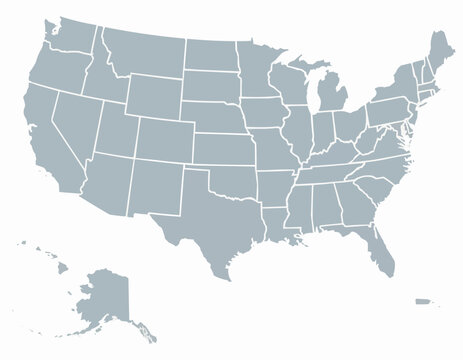 USA states map