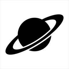 Saturn planet illustration design, suitable for logos and design elements