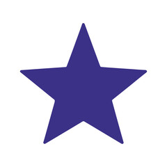 Obraz premium Blue star icon on white background