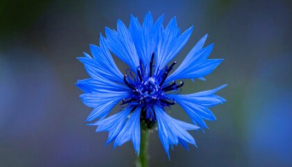 Vibrant blue flower close-up