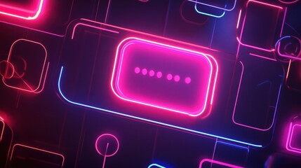 Abstract neon line art with glowing colors behind a sleek dialog box. --ar 16:9 --v 6.1 Job ID: 0490c76f-117c-4230-a3b5-453b3e955291