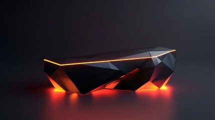 Abstract polygon mesh with glowing edges for a sleek notification box. --ar 16:9 --v 6.1 Job ID: a1bacaa1-5c8d-4b2f-830d-eea0c128e16a