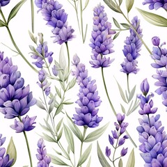Obraz premium Watercolor Flowers Seamless Pattern, Watercolor Floral pattern, Flowers Digital Paper, Spring Fowers pattern, Floral Background