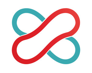 Colorful Infinity Symbol Design Element for Branding and Logos