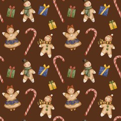 Untitled ArtworkA typical Christmas pattern with gingerbread men