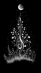 christmas tree with snowflakes