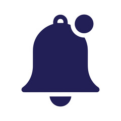 Notification bell icon on white background