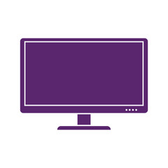 Computer monitor icon in purple color