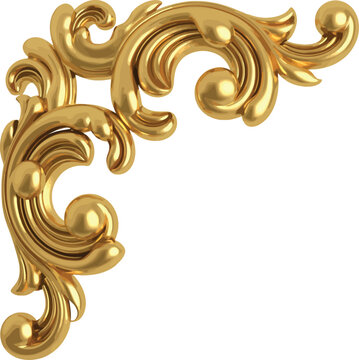 Abstract floral background with golden swirls and decorative floral ornaments