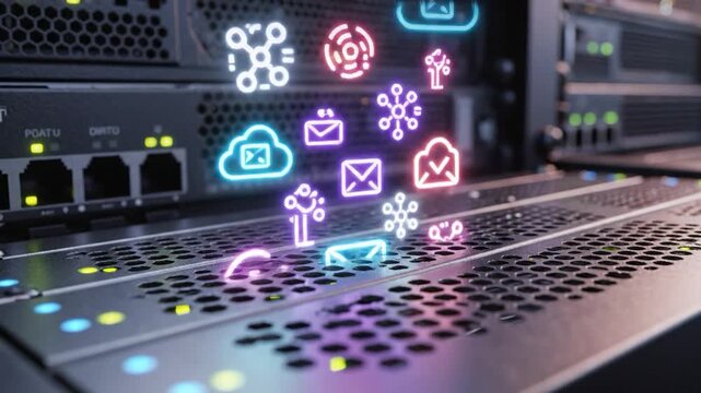 Cloud computing and email communication through server