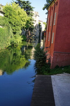 The Rio in Mantua near the church of San Francesco in Mantua, Italy