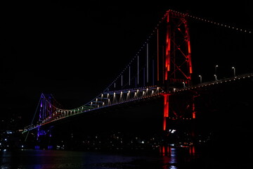 Ponte Hercílio Luz Iluminada Noite Florianópolis SC