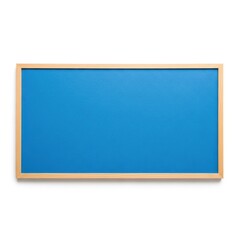 Empty blue bulletin board isolated on white background