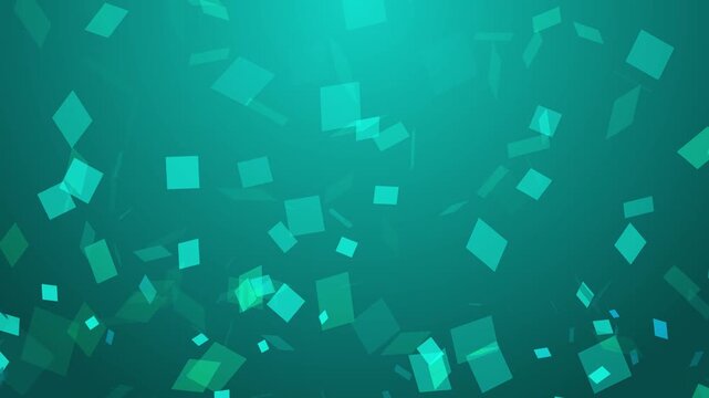 Abstract green geometric cube background with modern futuristic design