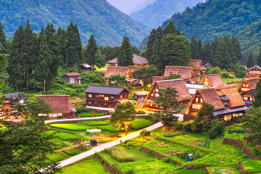 Ainokura, Toyama, Japan in the remote Gokayama Region 2438