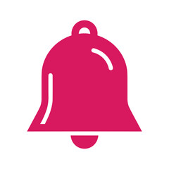 Notification bell icon in pink color