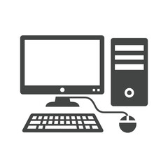 Computer system with monitor, keyboard and mouse