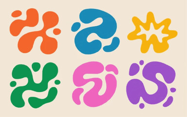 Abstract blob shape set
