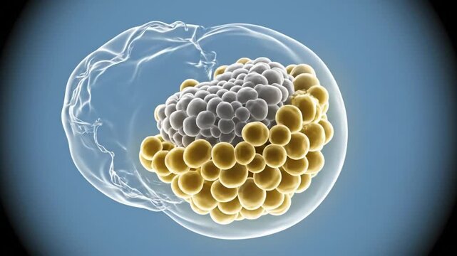 Animation of Blastocyst Hatching from Zona Pellucida: Human Embryo Implantation Process