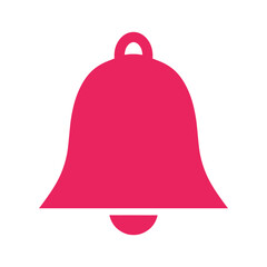 Notification bell icon in pink color