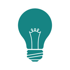 Creative idea represented by a simple light bulb icon