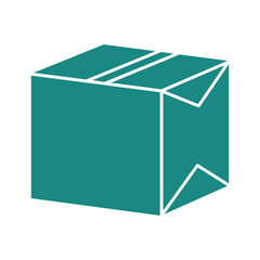 Simple green box illustration on white background