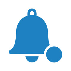 Notification bell icon in blue color