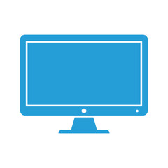Computer monitor icon on white background