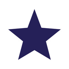 Obraz premium Dark blue star icon on white background
