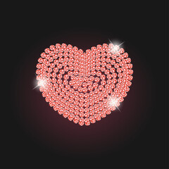 Valentine's Day card with heart.