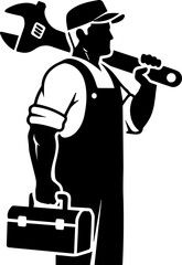 cartoon illustration of a man with a gun