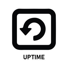 Uptime and downtime icon vector, sign and symbol for design, website or apps elements.