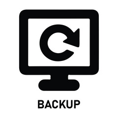 backup icon vector illustration isolate on white background 