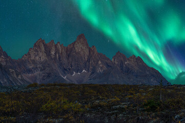 Northern Lights over Mount Tombstone