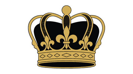 Golden crown with fleurdelis design