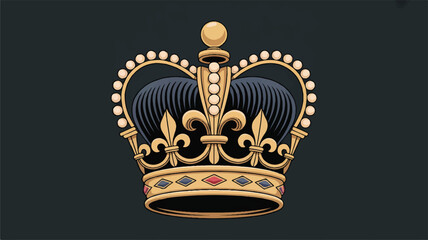 Golden crown with jewels and ornate details