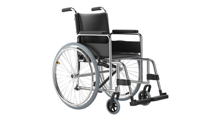 Fototapeta premium Black Wheelchair on White Background
