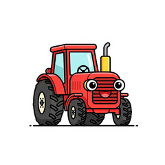 Obraz premium Cartoon Tractor.