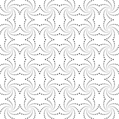 Seamless monochrome pattern. Modern geometric background. Dotted grid.