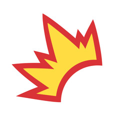 衝撃のエフェクトのイラスト素材