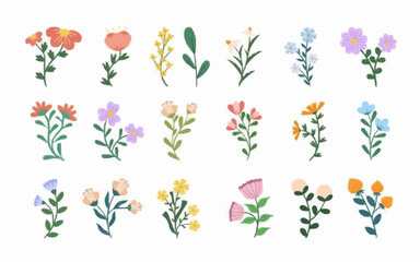 Flower icon set